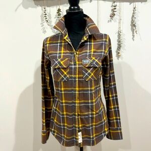 Superdry Women’s Plaid Shirt size medium